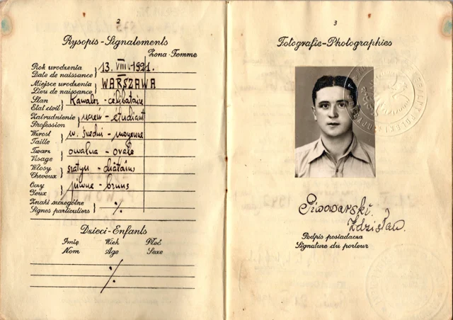 Zdzisław’s surviving Polish passport